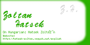 zoltan hatsek business card